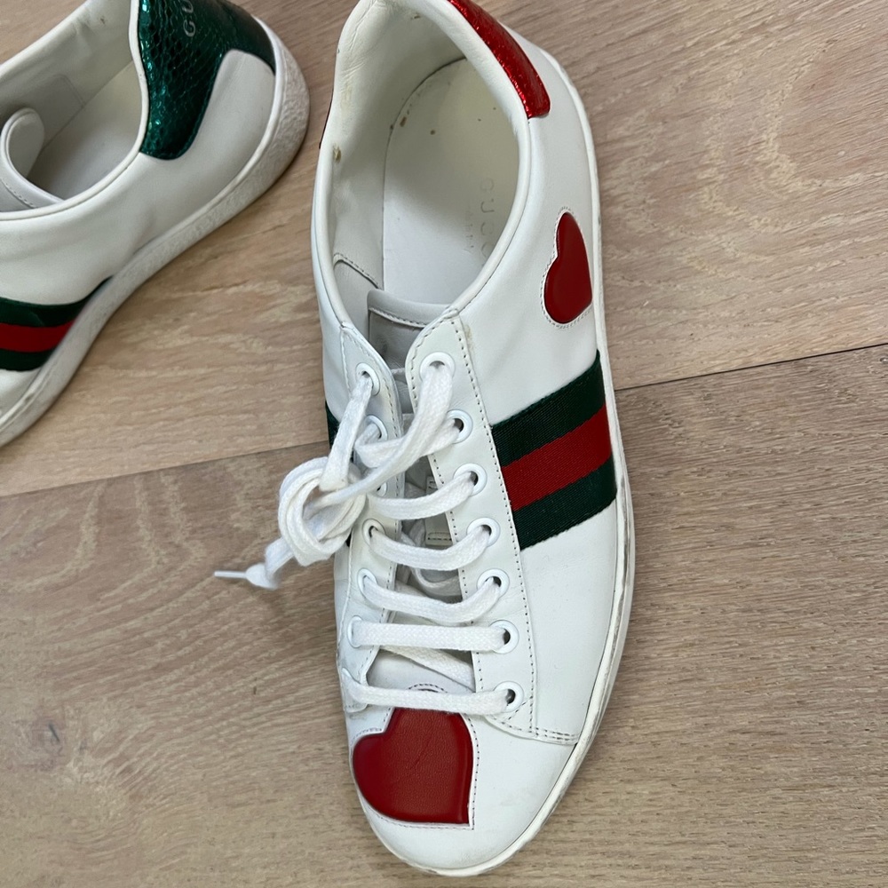 Gucci leather sneakers, in very good condition, not worn much, size EUR38 - Picture 2 of 6